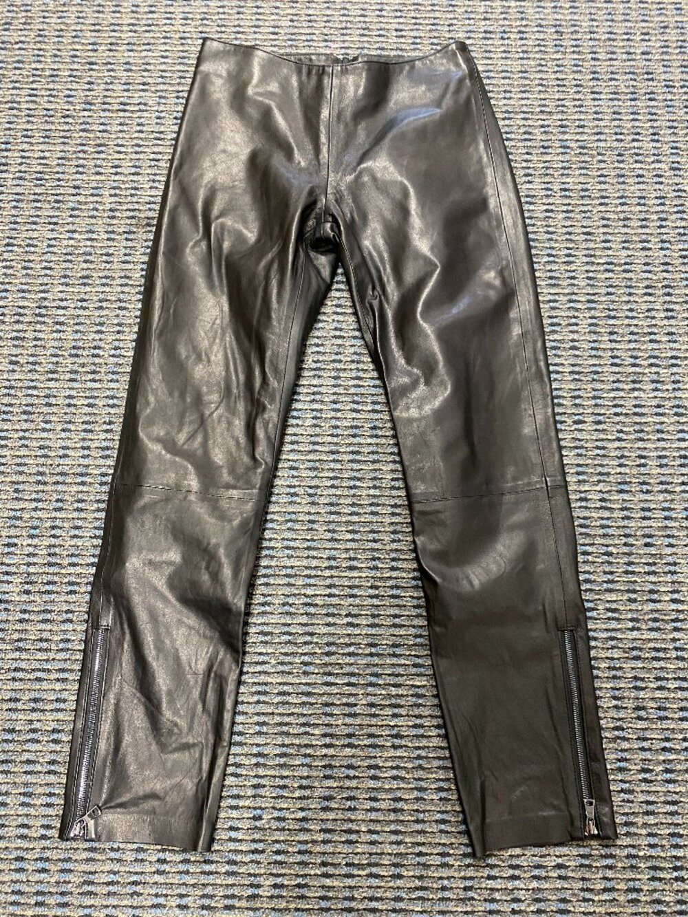West Coast Leather Black Leather Pants Size 0 with sleek fit and no pockets